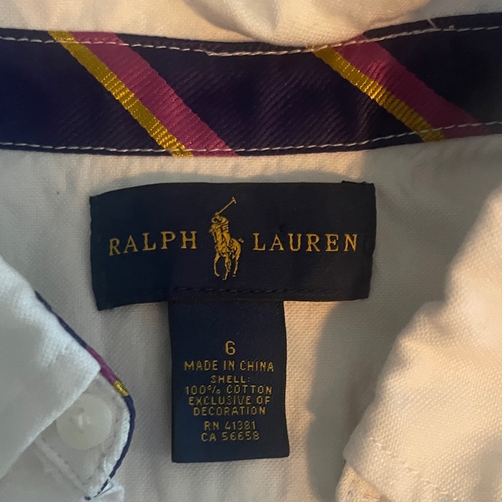 Ralph Lauren Kids White Button Down Shirt - Picture 2 of 6